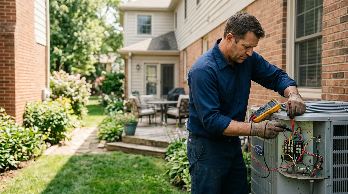 HVAC technician working near Visalia, CA